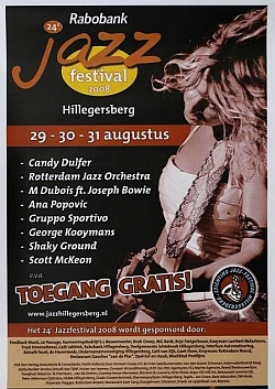 Hillegersberg Jazz festival poster August 31, 2008 with George Kooymans